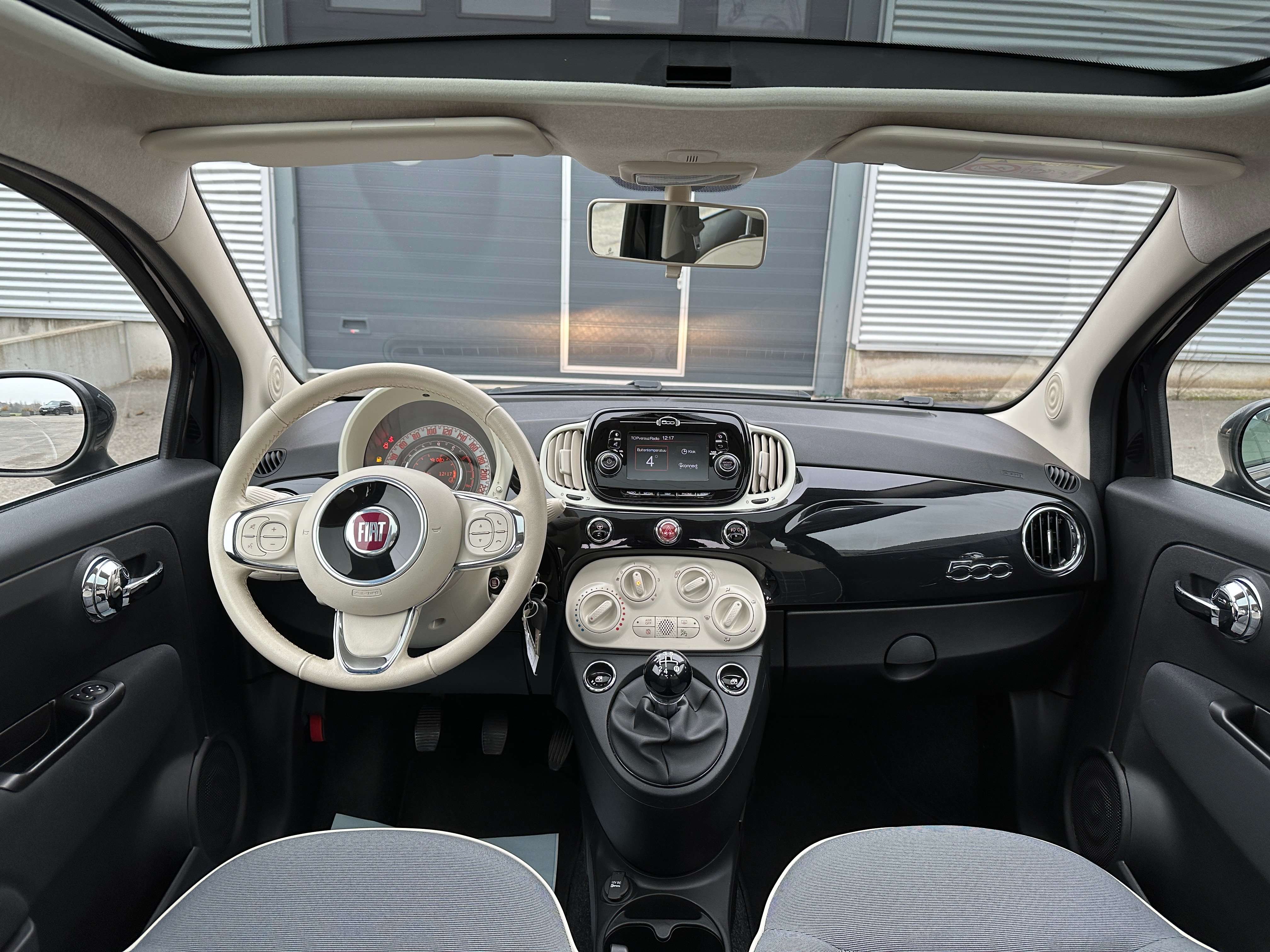 Fiat 500 1.2i Lounge (EU6d-TEMP)**Carplay PDC Pano Cruise** Garage Planckaert