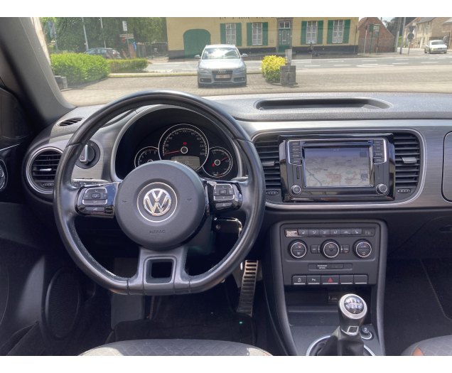 Volkswagen COCCINELLE CABRIOLET Half Leder/Stof -GPS -Airco -Cruise -Camera -Alu 17 Garage Vandeginste