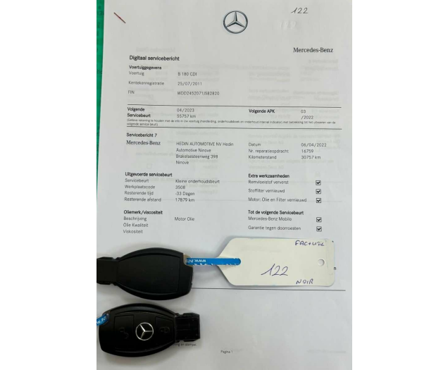 Mercedes-Benz B 180 d CDI Essential*AUTOMAAT BLUETH CRUISE PARKSENSOR Ninove auto