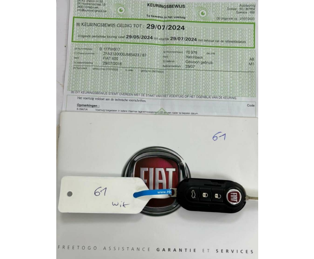 Fiat 500C 1.2i Pop*CABRIO PARKSENSOR USB AIRCO Ninove auto