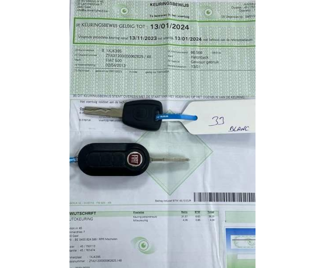 Fiat 500 1.2i Pop*PANORA AIRCO USB AUX AANSLUIT Ninove auto