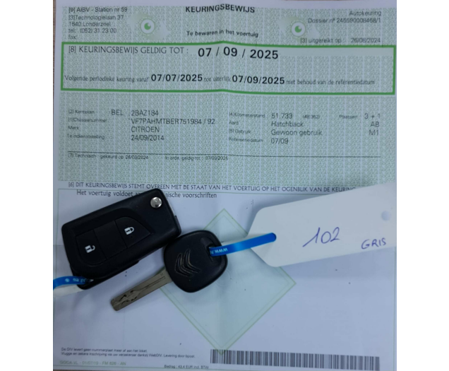 Citroen C1 C1 1.2 Airdream *CABRIO 57000KM AIRCO BLUETOOTH* Ninove auto