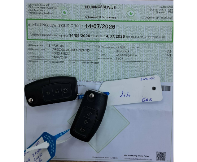 Ford Fiesta 1.0i Trend 1STE EIGENAAAR **80000KM**BLUETOOTH AIR Ninove auto