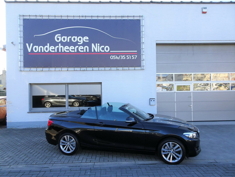 BMW 218 i Cabrio NAVI,FULL LED,BLUETH,PDC V+A,AIRCO,ALU Garage Nico Vanderheeren BV