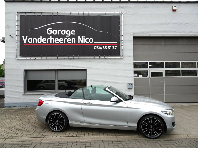 BMW 218 cabrio XENON,LEDER,NAVI,PDC,ZETELVERWARMING Garage Nico Vanderheeren BV