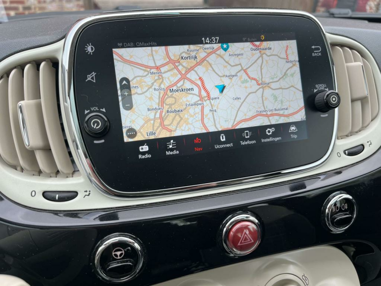 Fiat 500 1.2i Lounge Leder/Navigatie/DAB+/PDC/USB/Airco...! Leconte Motors