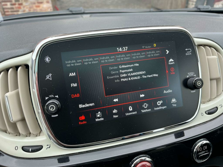 Fiat 500 1.2i Lounge Leder/Navigatie/DAB+/PDC/USB/Airco...! Leconte Motors