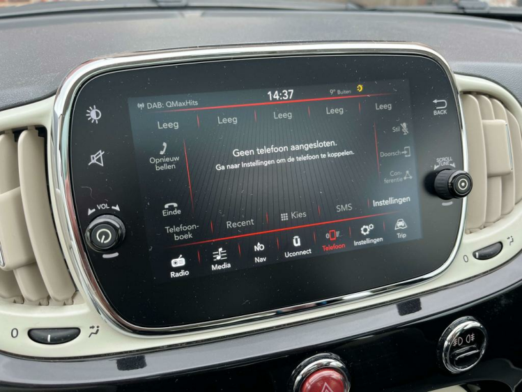 Fiat 500 1.2i Lounge Leder/Navigatie/DAB+/PDC/USB/Airco...! Leconte Motors