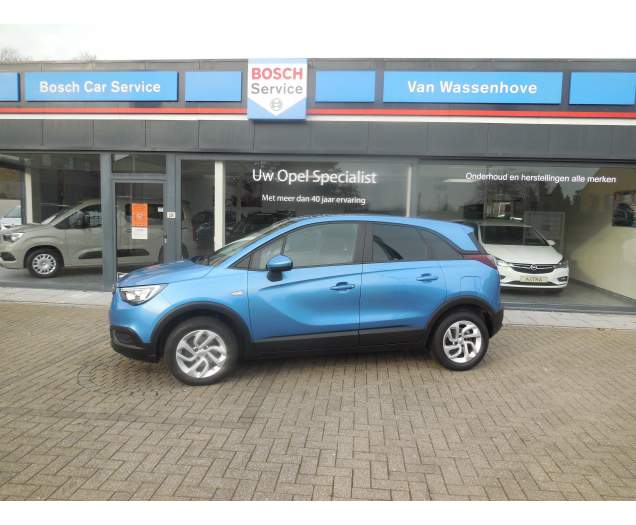 Opel Crossland X Edition 1.2 benz turbo blauw bj. 01/2019 70690 km Garage Van Wassenhove