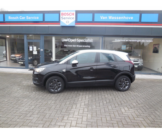 Opel Crossland X Edition 1.2 benz. Turbo zwart bj.06/2019 28110 km Garage Van Wassenhove