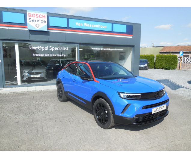 Opel Mokka 1.2 benz Turbo GS Line blauw bj. 07/2021 7169 km Garage Van Wassenhove